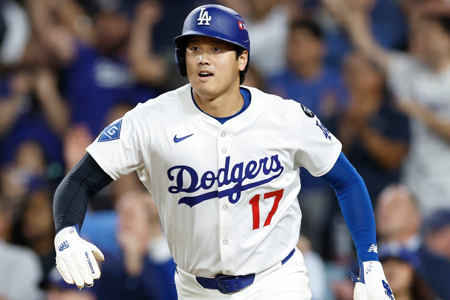 フィリーズとの第４戦の第１打席はサードフライだった大谷。(C) Getty Images