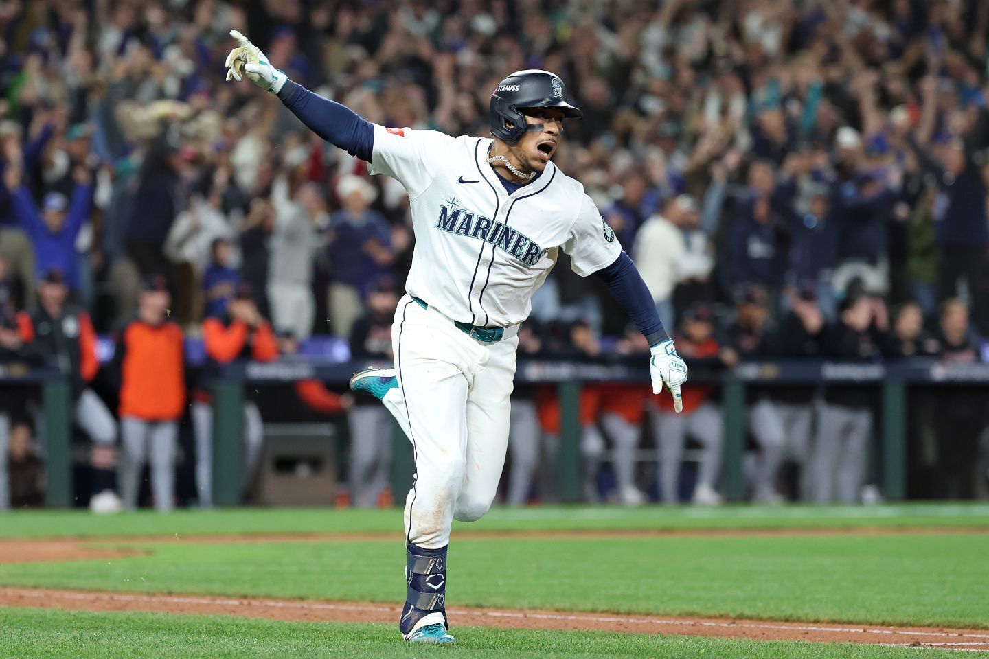 最後はホルヘ・ポランコがサヨナラタイムリーで勝負を決めた。(C) Getty Images