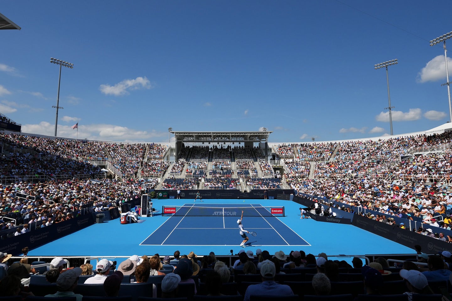 球足が速いとされるシンシナティ・オープンでも、今年の男子シングルス決勝に勝ち上がったのはシナーとアルカラスだった。（C）Getty images