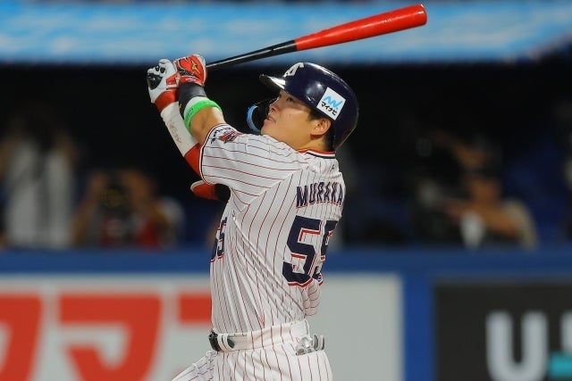 今オフにMLB球団への移籍が予想されている村上・写真：福冨倖希