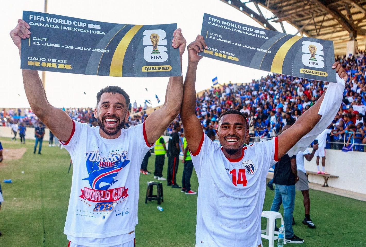 W杯初出場を決めたカーボベルデ代表。(C)Getty Images