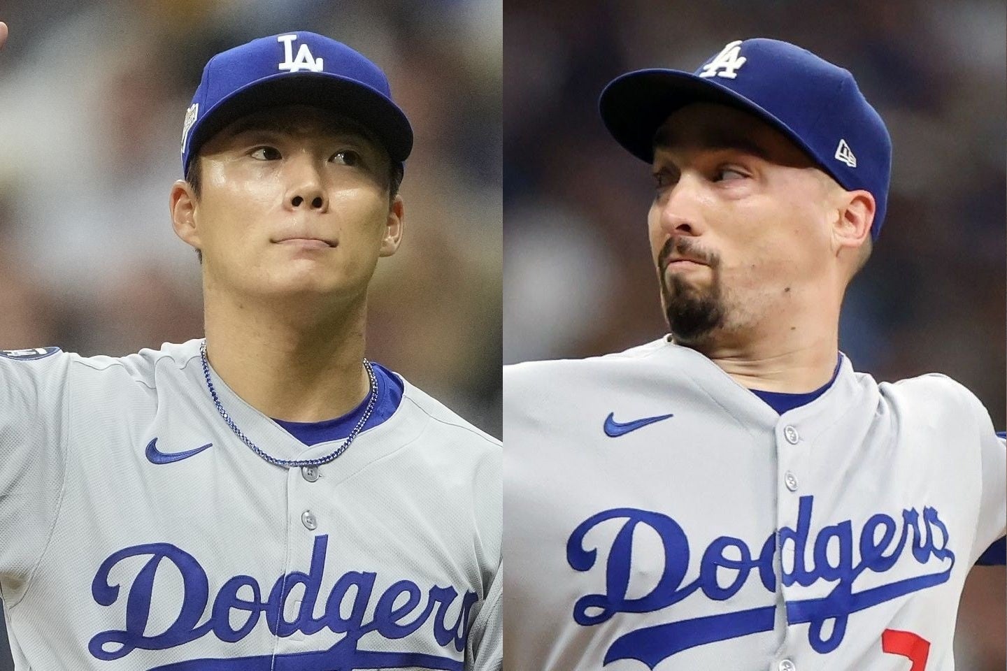 好投を披露した山本とスネル。(C) Getty Imaegs
