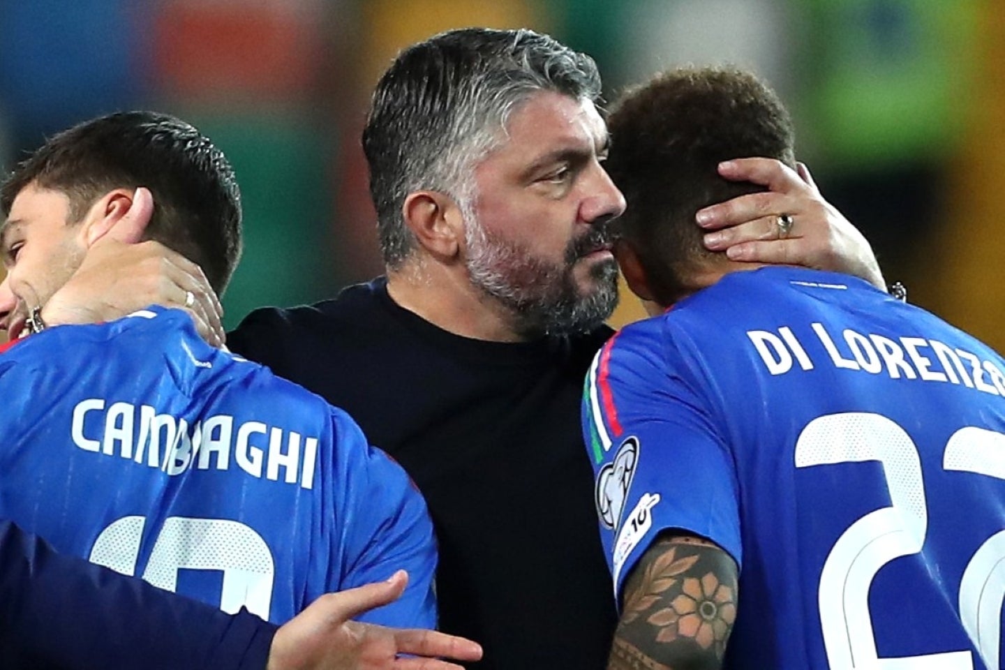 就任４試合で４勝。W杯予選でグループ２位以上を確定させたイタリア代表のガットゥーゾ監督。(C)Getty Images