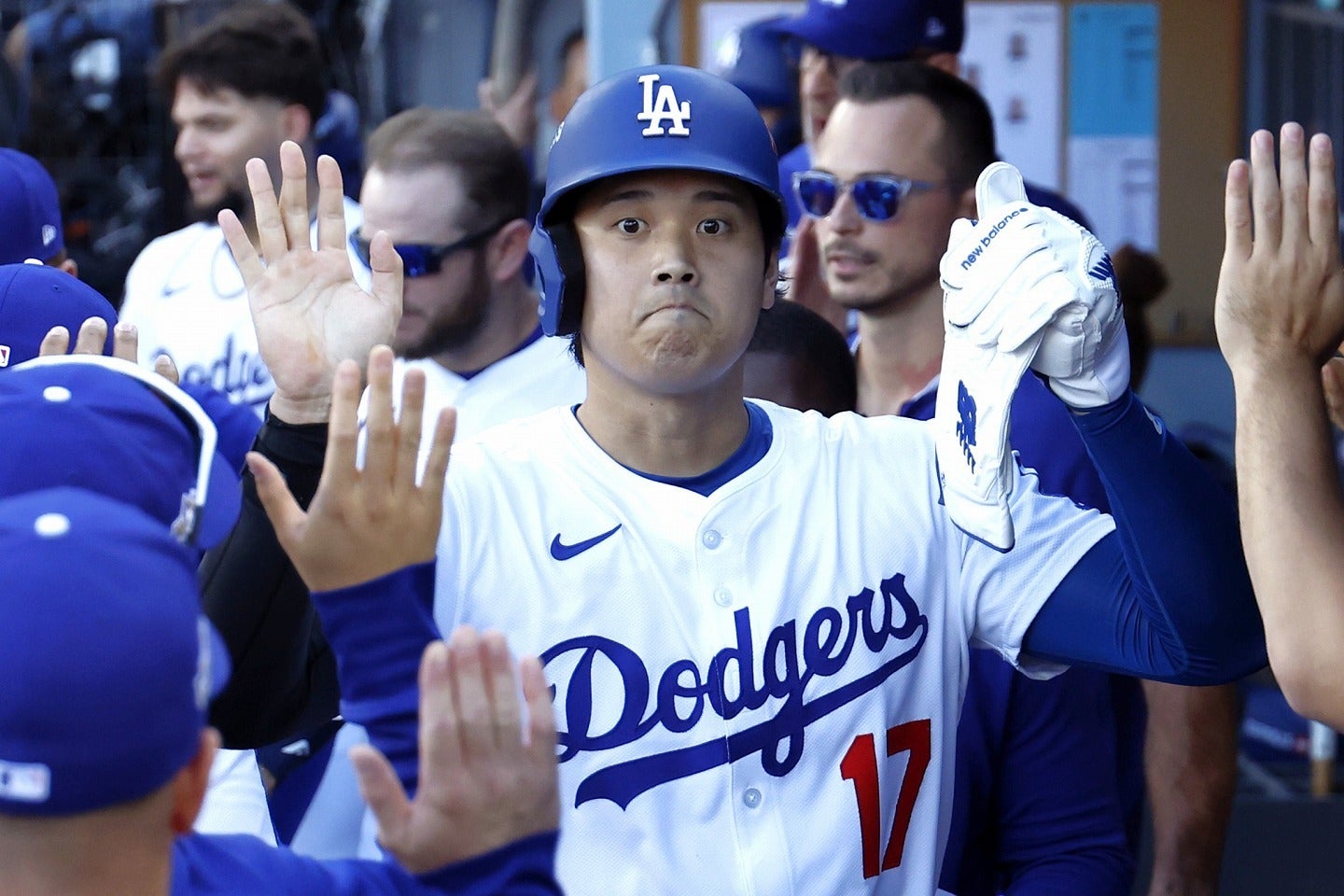 史上初の快挙を達成した大谷。この一打が復調ののろしとなるか。(C)Getty Images