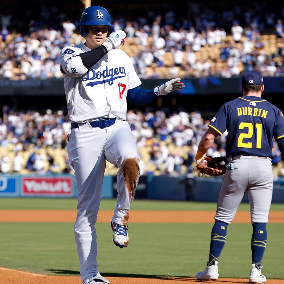大谷の快打もありドジャースが３対１とブルワーズに勝利。(C) Getty Images