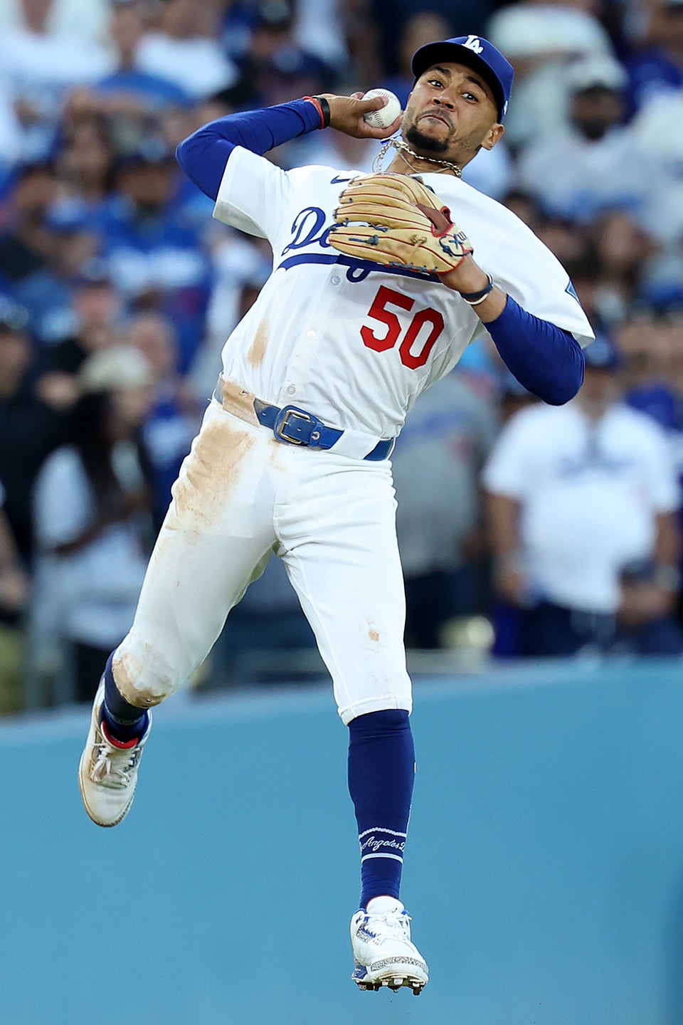 ベッツのファインプレーがドジャースの勝因のひとつに。(C) Getty Images