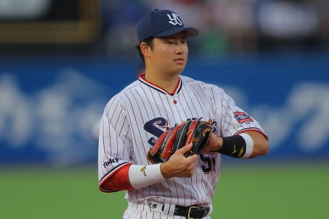 ヤクルトの村上はポスティングシステムを利用して今オフMLB移籍が有力視されている。写真：福冨倖希