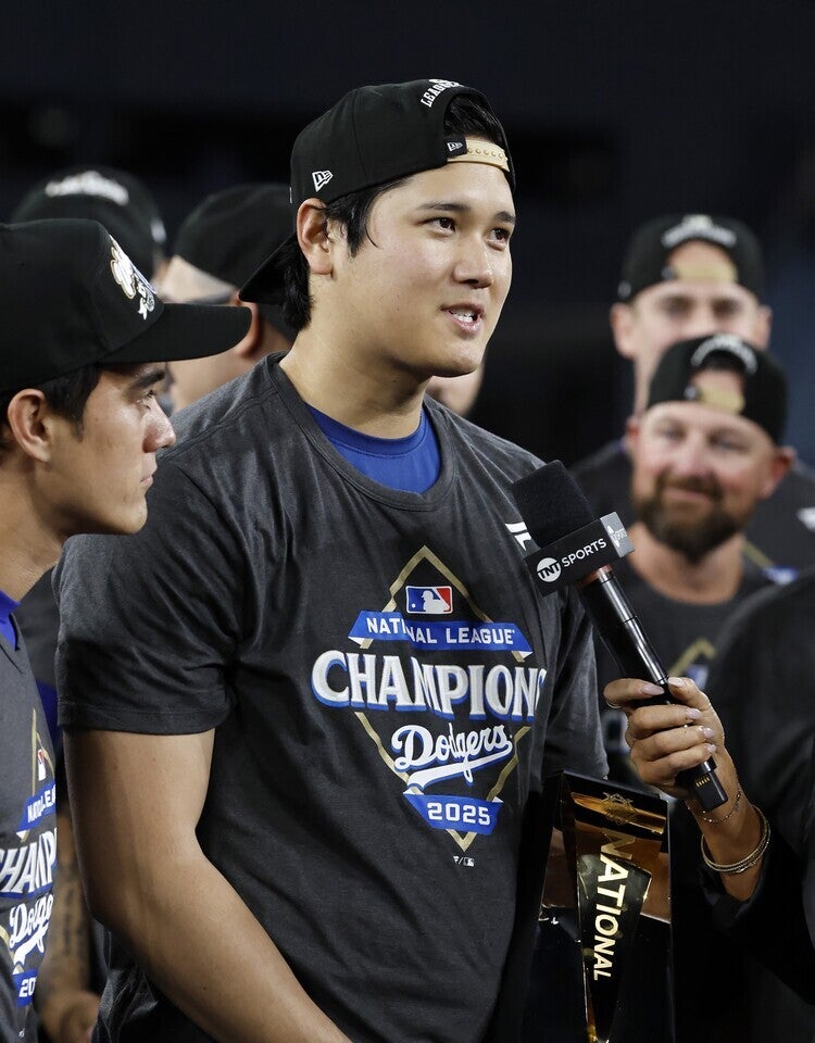 大谷はシリーズMVPを獲得した。(C)Getty Images