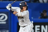 左右の違いこそあれ、スケールの大きさでは佐藤輝明（阪神）とも比較される立石。６～７球団の１位競合も十分ありそうだ。（写真）THE DIGEST写真部