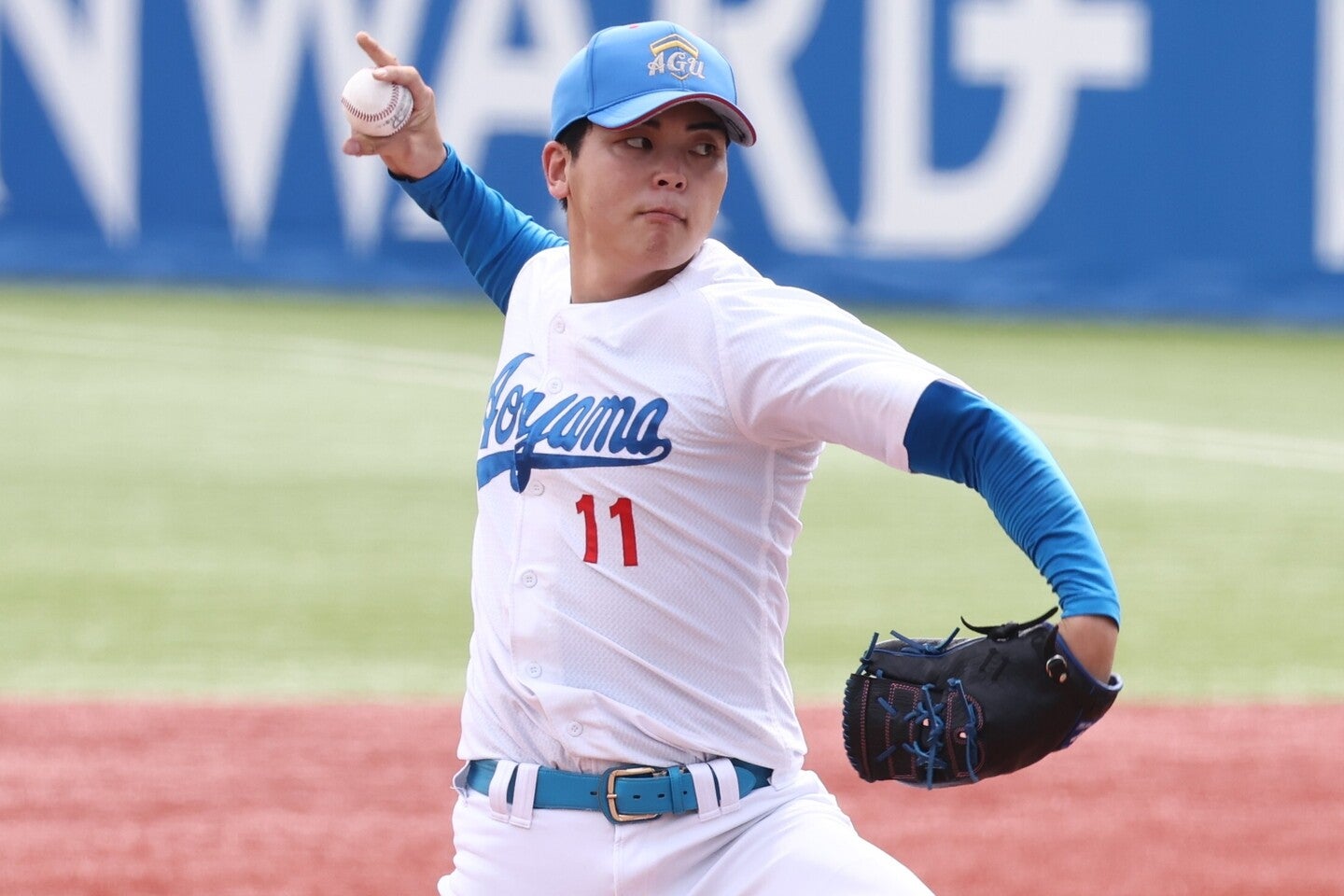 下級生の頃は常廣羽也斗（現広島）ら上級生の陰に隠れていた中西（写真）だが、今年大きく評価を上げた。写真：THE DIGEST写真部