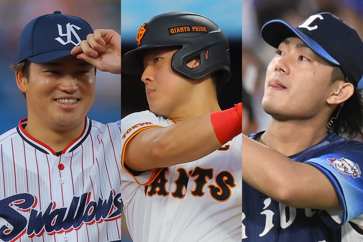 (左から)村上、岡本、今井は、どのメジャー球団と契約するのか。米メディアも注目している。写真:福冨倖希、鈴木颯太朗