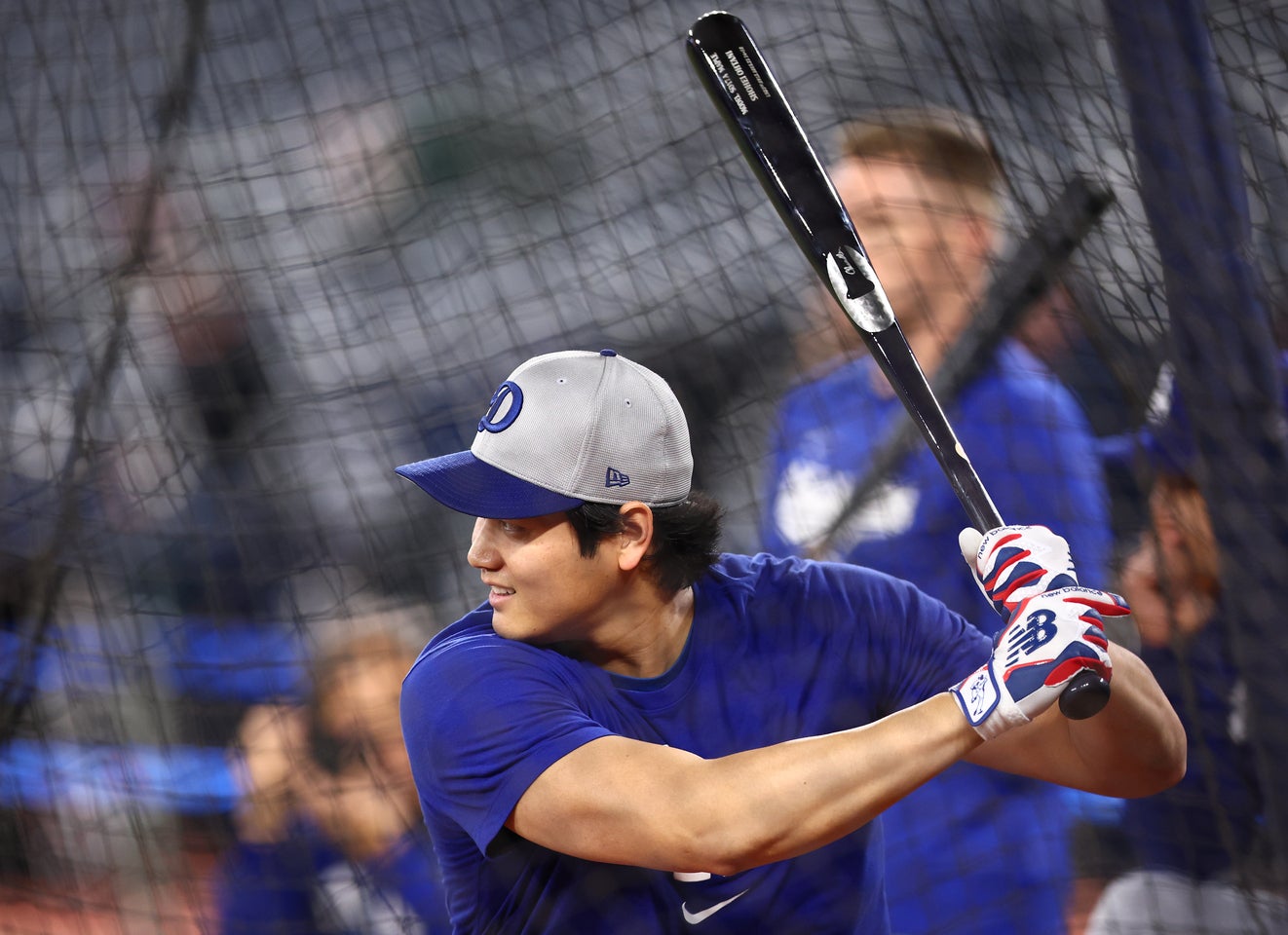 WS前日練習で大谷はフリー打撃で柵越えを連発した。(C)Getty Images