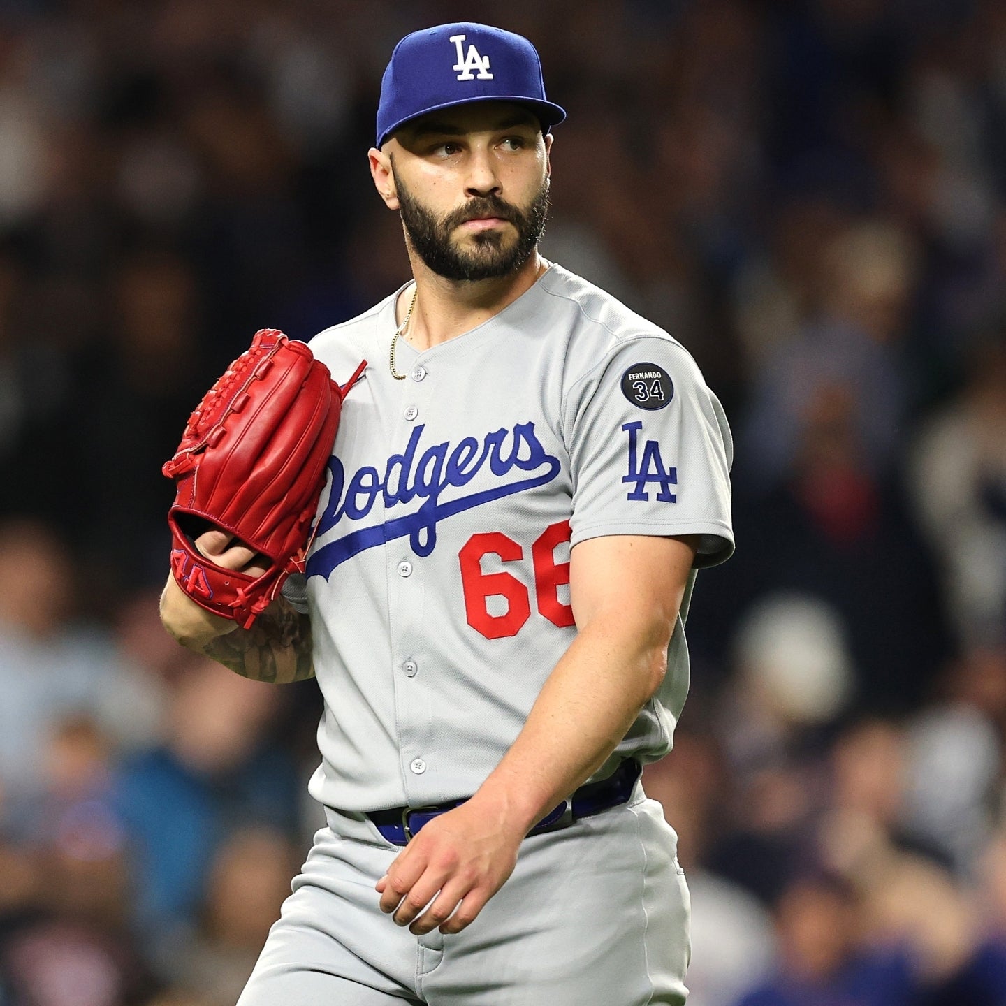 ロースター復帰が注目されたスコット(写真)は登録外。ドジャースが“連覇”に挑む26名を発表した。(C)Getty Images