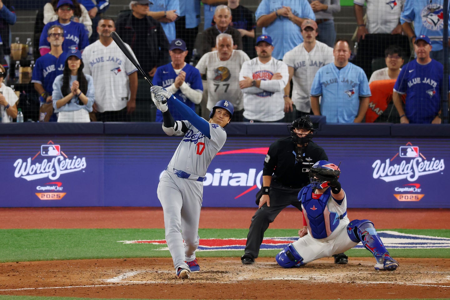 大谷は7回にWS初のHRを放ったが、ドジャースは敗れた。(C)Getty Images