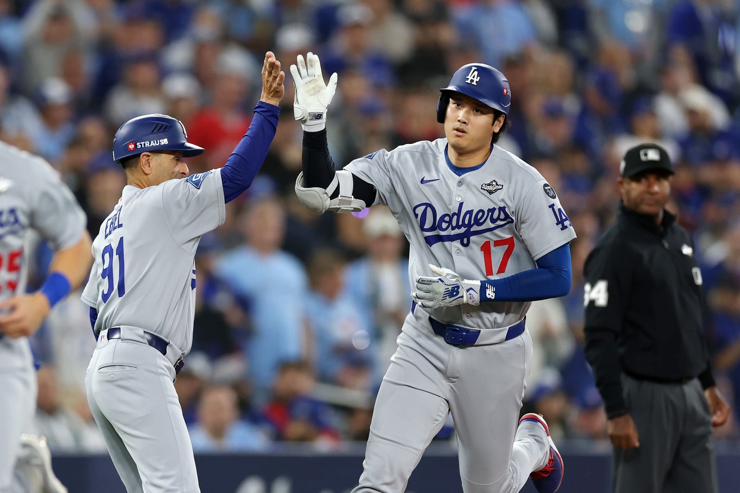 敵地トロントで大谷に対して大ブーイングが起こった。(C)Getty Images