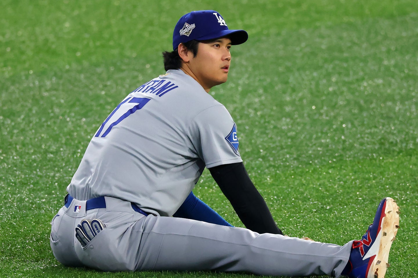 無邪気な表情を見せた大谷。(C)Getty Images