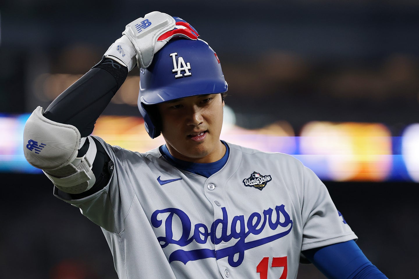 WS第2戦・第2打席はファウルフライだった大谷。(C)Getty Images