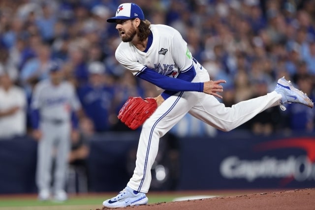 WS第2戦で先発し、7回途中まで力投したゴーズマン。(C)Getty Images