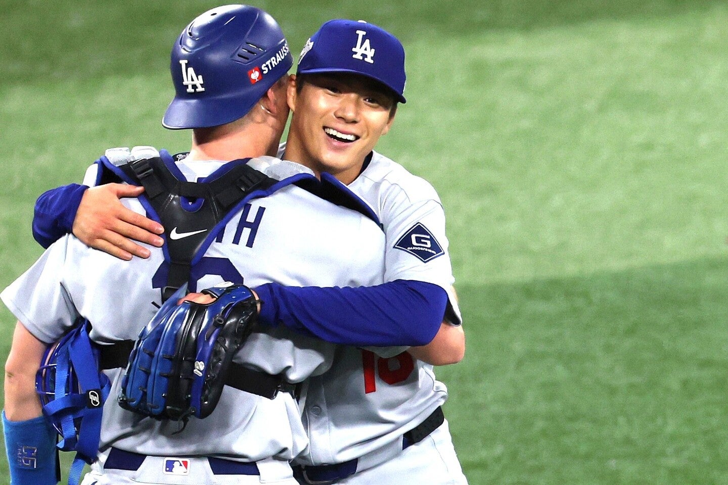 WS第２戦で完投勝利を飾った山本。(C)Getty Images