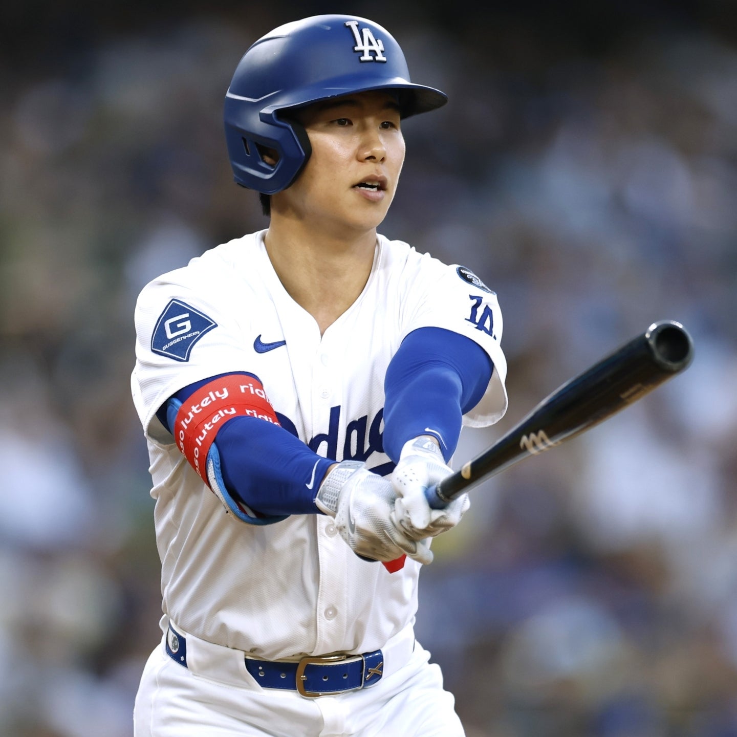 ポストシーズンはここまで“代走”での出場が一度あるだけのキム・ヘソン。はたしてワールドシリーズで出番は巡ってくるのか。(C)Getty Images