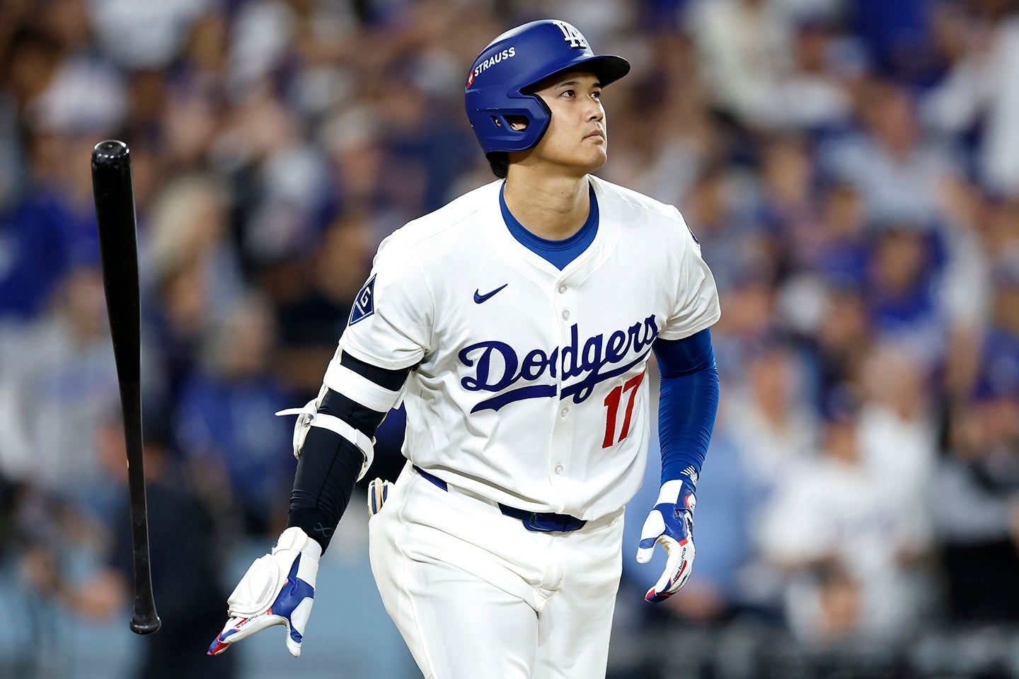 WS第3戦の第2打席でホームランを放った大谷(C)Getty Images