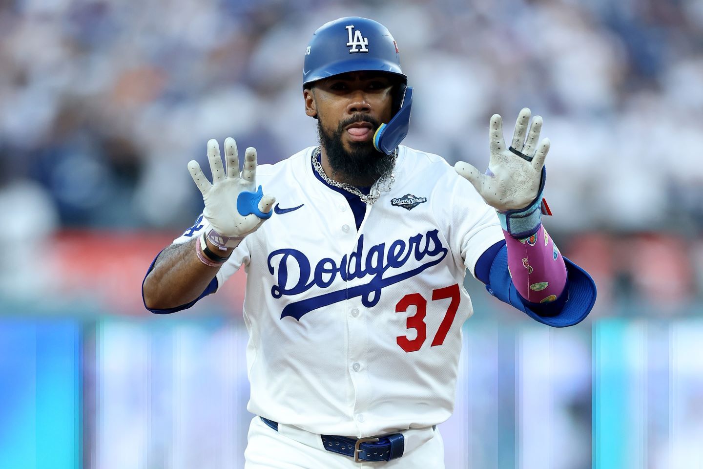 WS第３戦で先制アーチを放ったT・ヘルナンデス。（C）Getty Images