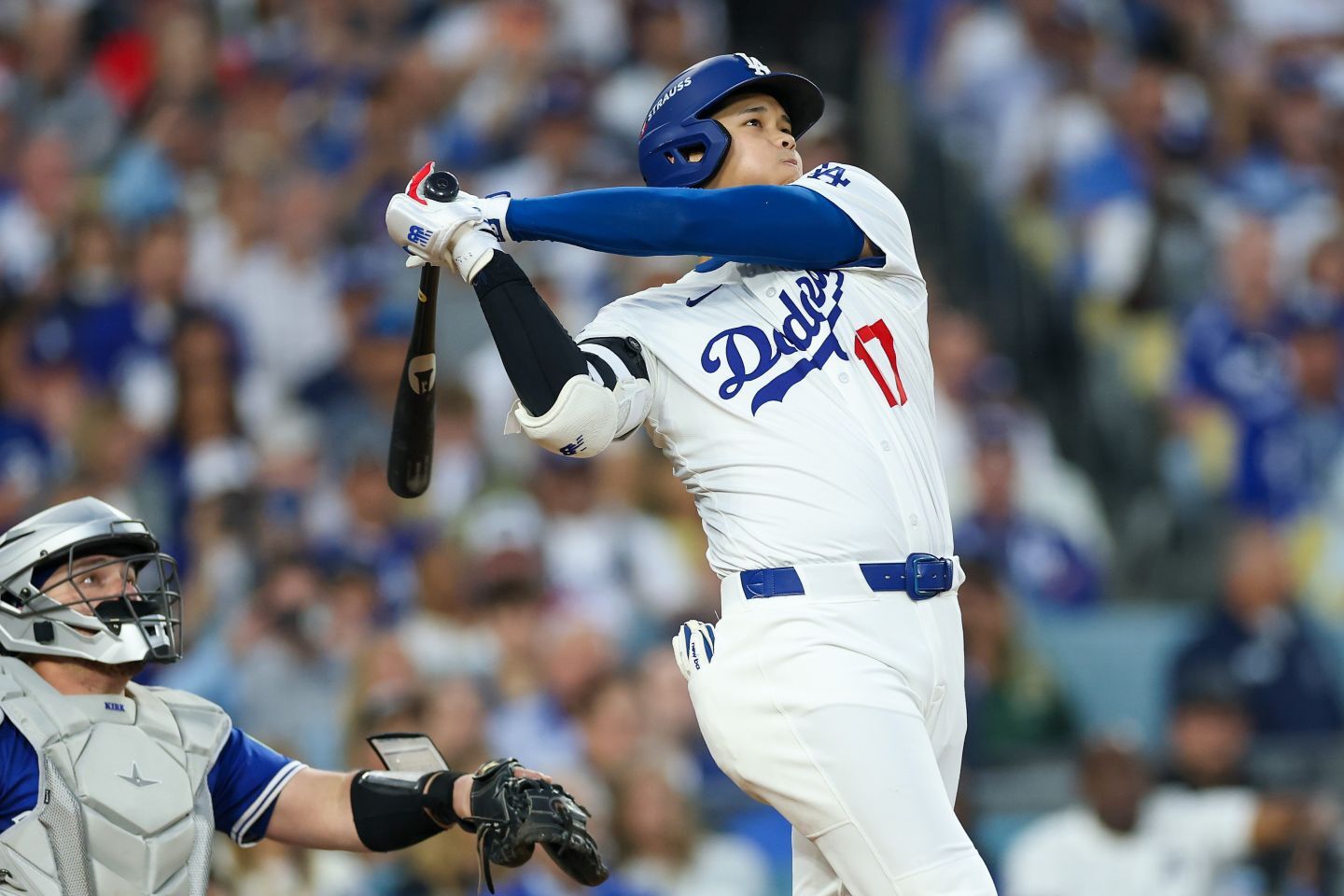 大谷がポストシーズン７号となるホームランを放った。(C) Getty Images