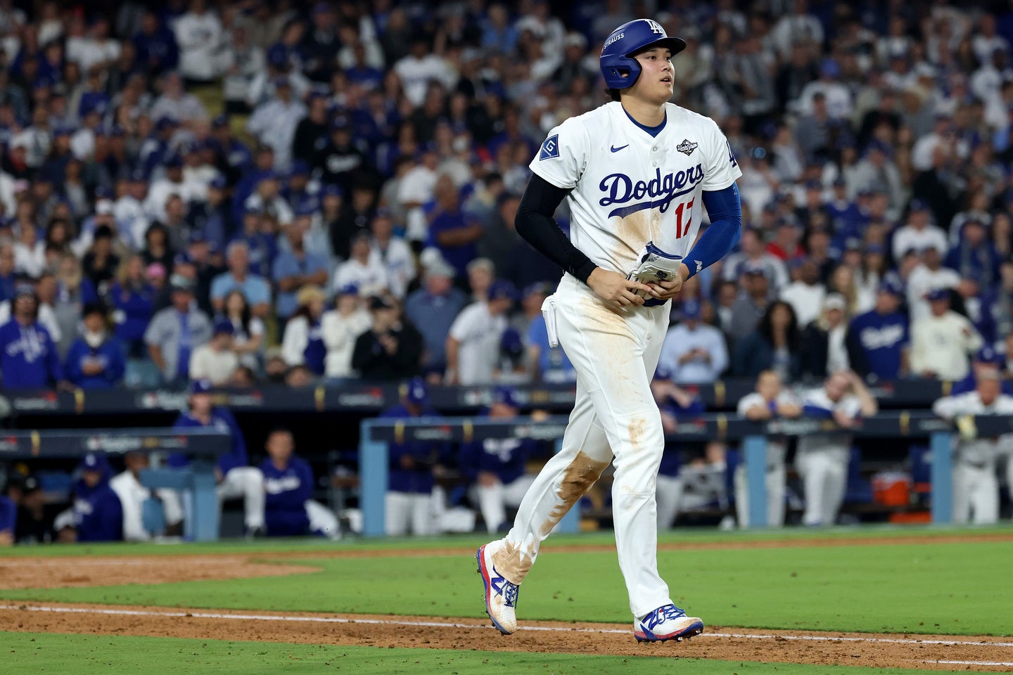 2発4安打の大谷は3打席連続敬遠に。球場からブーイングが飛んだ。(C)Getty Images