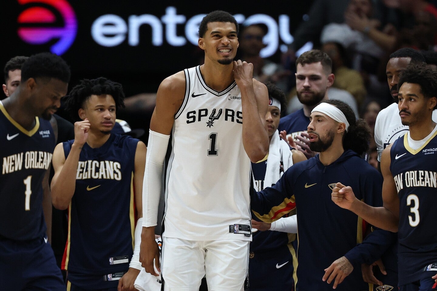 ウェンバンヤマは攻守で抜群の存在感を放ち、スパーズを開幕4連勝に導いた。(C)Getty Images