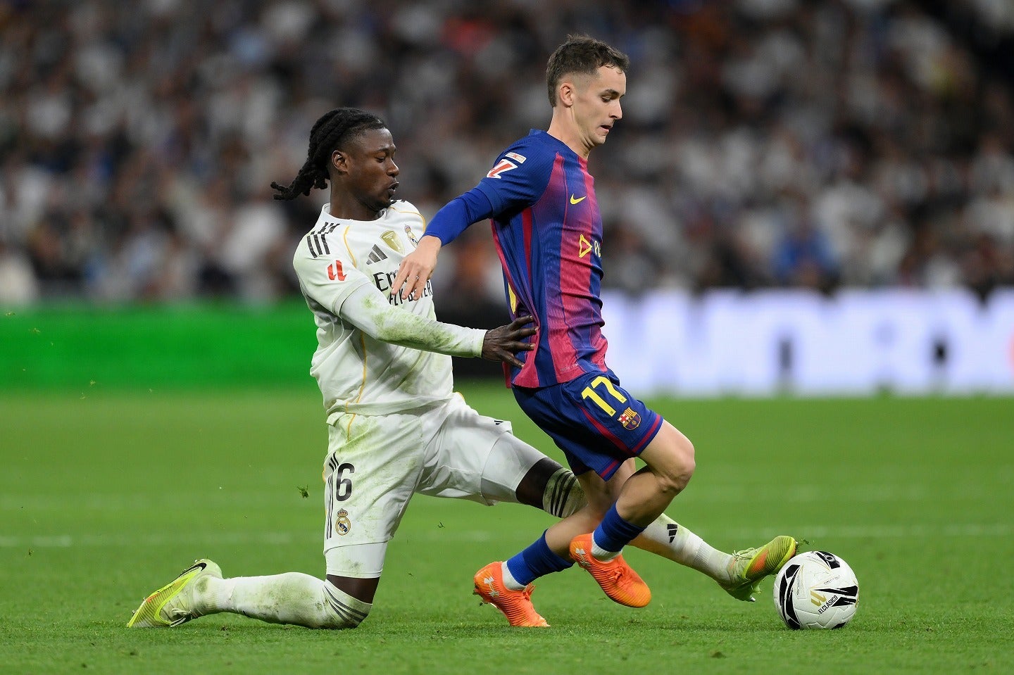 マドリーはこのカマビンガの守備力が光った。(C)Getty Images