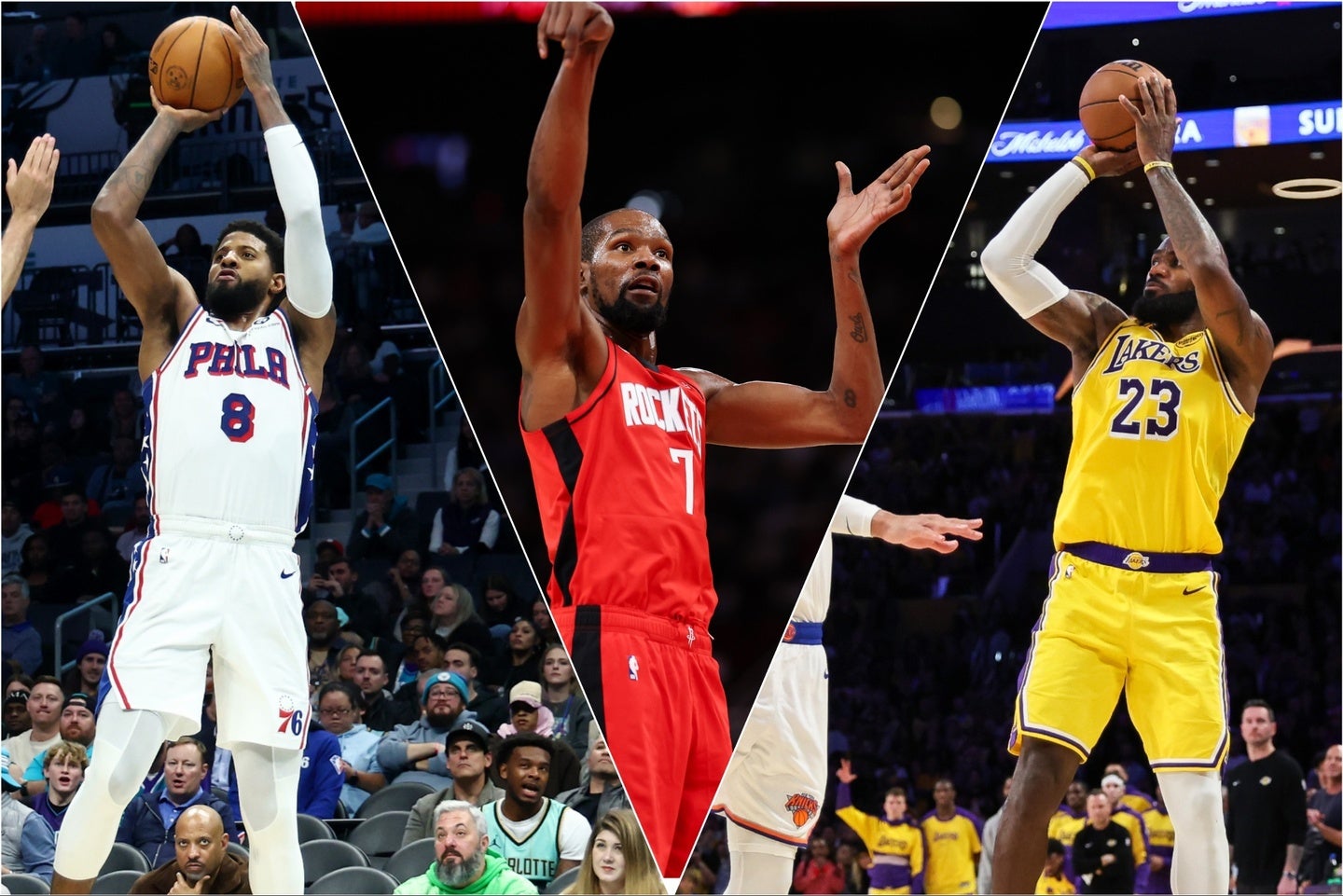 現役の３人が上位を占めるSFの３ポイントランキング。順位の入れ替わりはあるか。(C)Getty Images