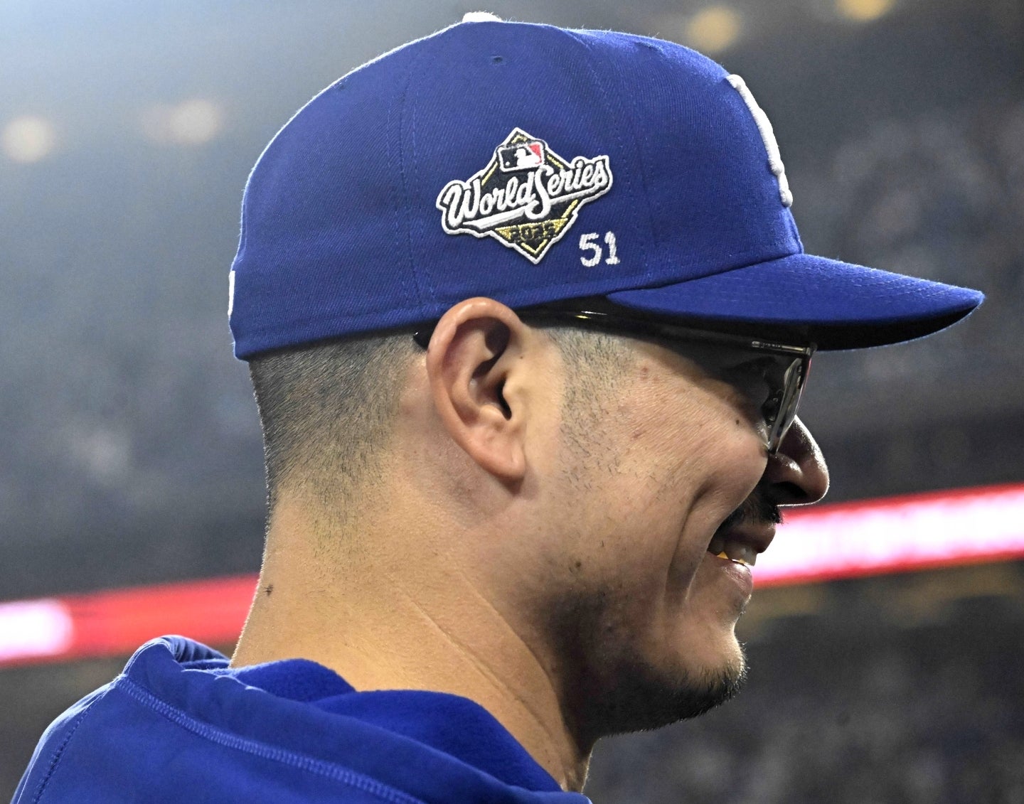 ベシアの背番号である「51」を刻まれたキャップ。このバンダらドジャース救援陣全員が揃って身に着け、激闘を戦い抜いた。(C)Getty Images