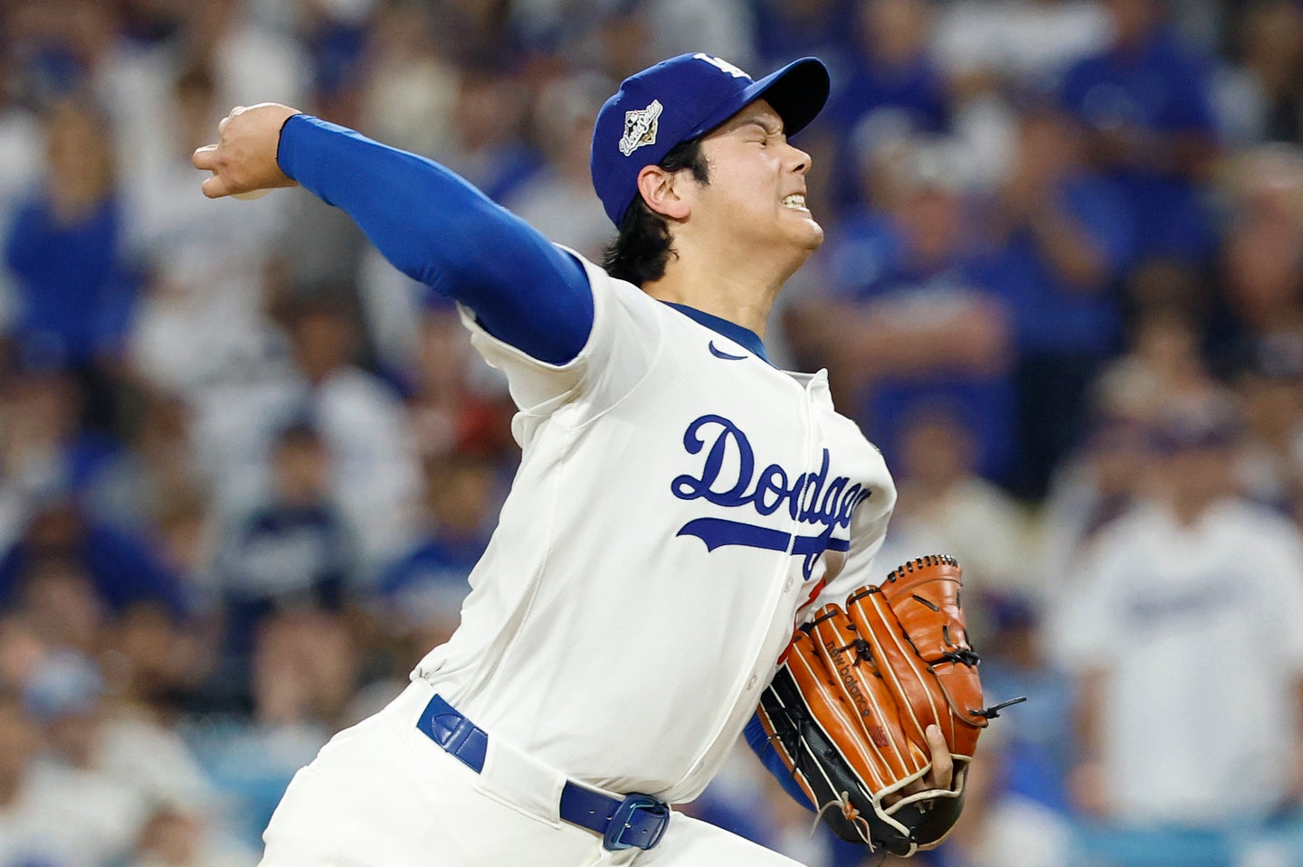 WS第4戦で先発登板した大谷翔平。(C)Getty Images