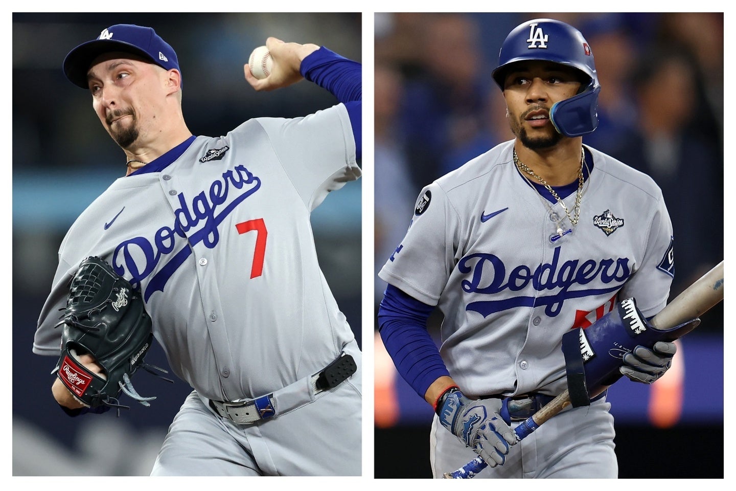 第１戦で打ち込まれたスネル(左)はリベンジに燃えているはず。不振脱却のきっかけをつかんだように思えるベッツ(右)だが...写真：GETTY IMAGES