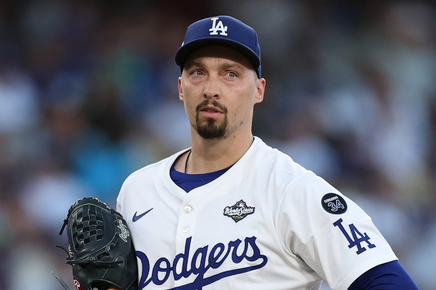 WS第5戦に先発したスネルが、初回に先頭から2者連続本塁打を浴びた。(C)Getty Images