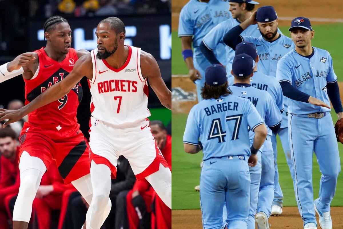 ラプターズがロケッツに敗れた一方で、ブルージェイズは32年ぶりのワールドシリーズ制覇に王手をかけた。(C)Getty Images