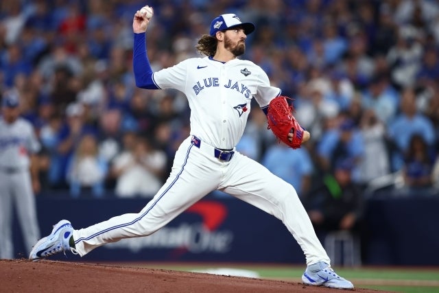 WS第６戦で先発が予想されているブルージェイズのゴーズマン。(C)Getty Images