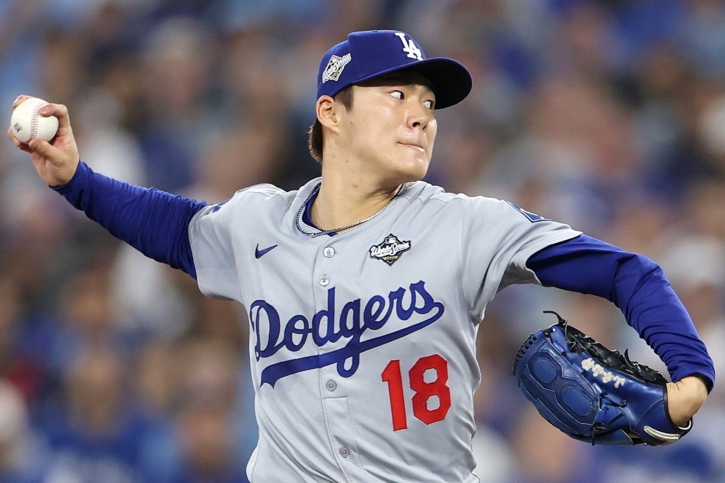 第６戦に先発した山本由伸が、６回１失点と好投した。(C)Getty Images