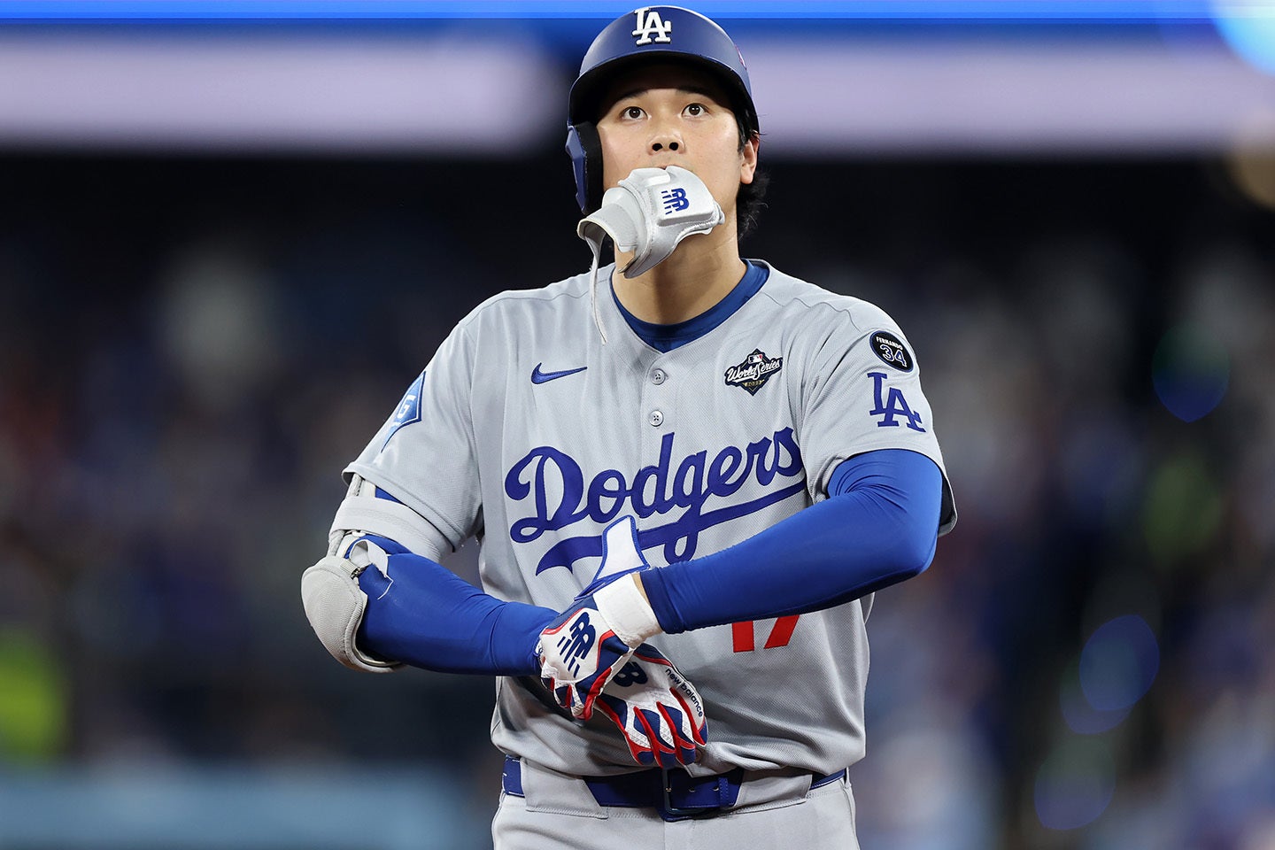 WS第７戦の第４打席は四球だった大谷。(C) Getty Images