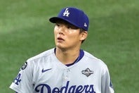 超異例のスクランブル登板でWS３勝目を挙げた山本。マウンド上での振る舞いに現地ファンから注目が集まった。(C) Getty Images