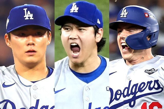 左から山本、大谷、スミスが米専門メディアで称えられた。(C)Getty Images