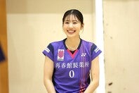 パリ五輪女子ダブルス銅メダリストの志田。９月にコンビを組んだ新ペアについて言及した。写真：福冨倖希