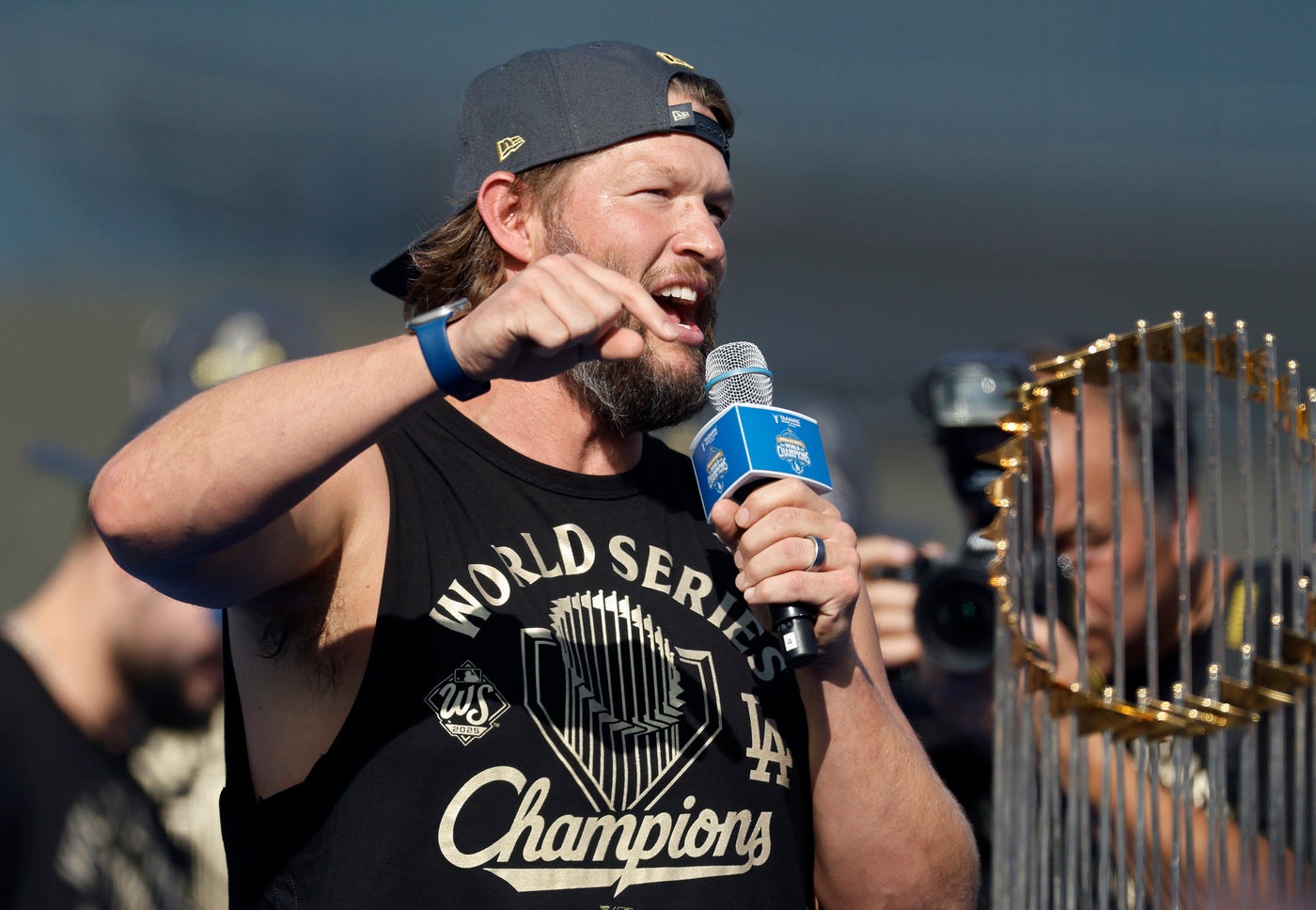 今季で現役引退を表明しているカーショウ。山本に再び称賛を送った。(C)Getty Images