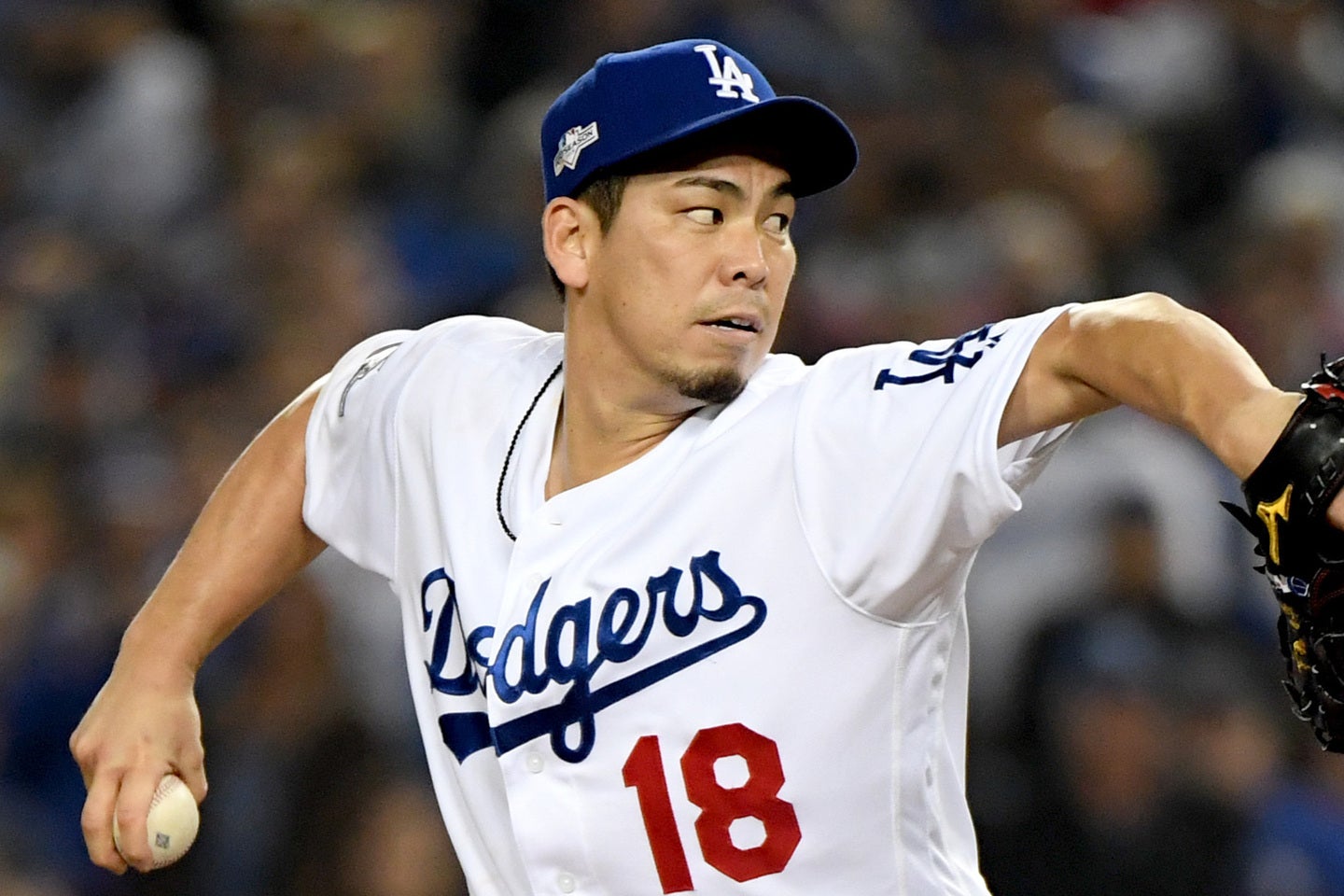 日本球界への復帰を改めて明言した前田健太（写真はドジャース時代）。（C）Getty Images