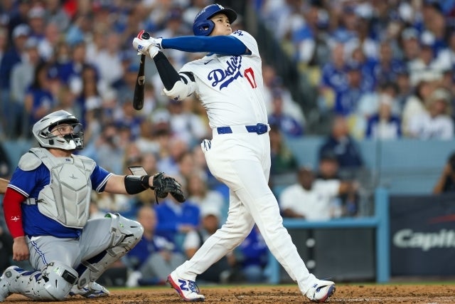 ドジャースの個人では唯一、シルバースラッガー賞を受賞した大谷。(C)Getty Images