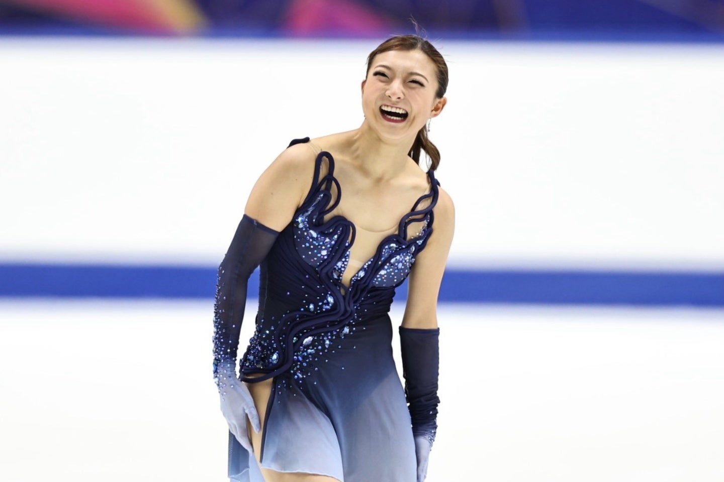 坂本はSP首位発進を決めた。写真：梅月智史（THE DIGEST写真部）