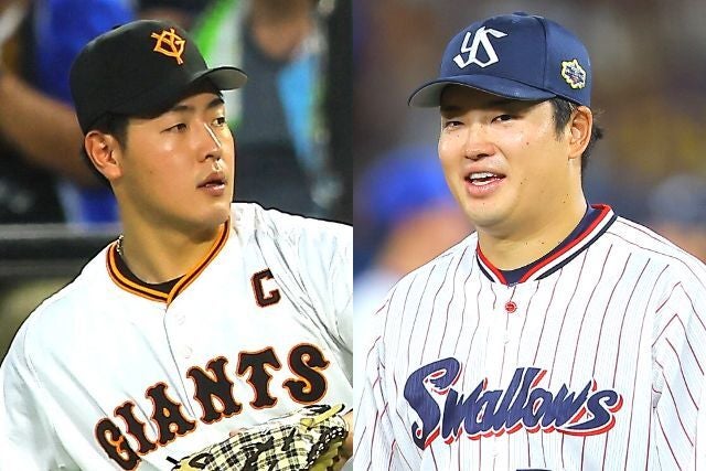 今オフにポスティングシステムを利用してMLB移籍を目指す岡本（左）と村上（右）。写真：福冨倖希