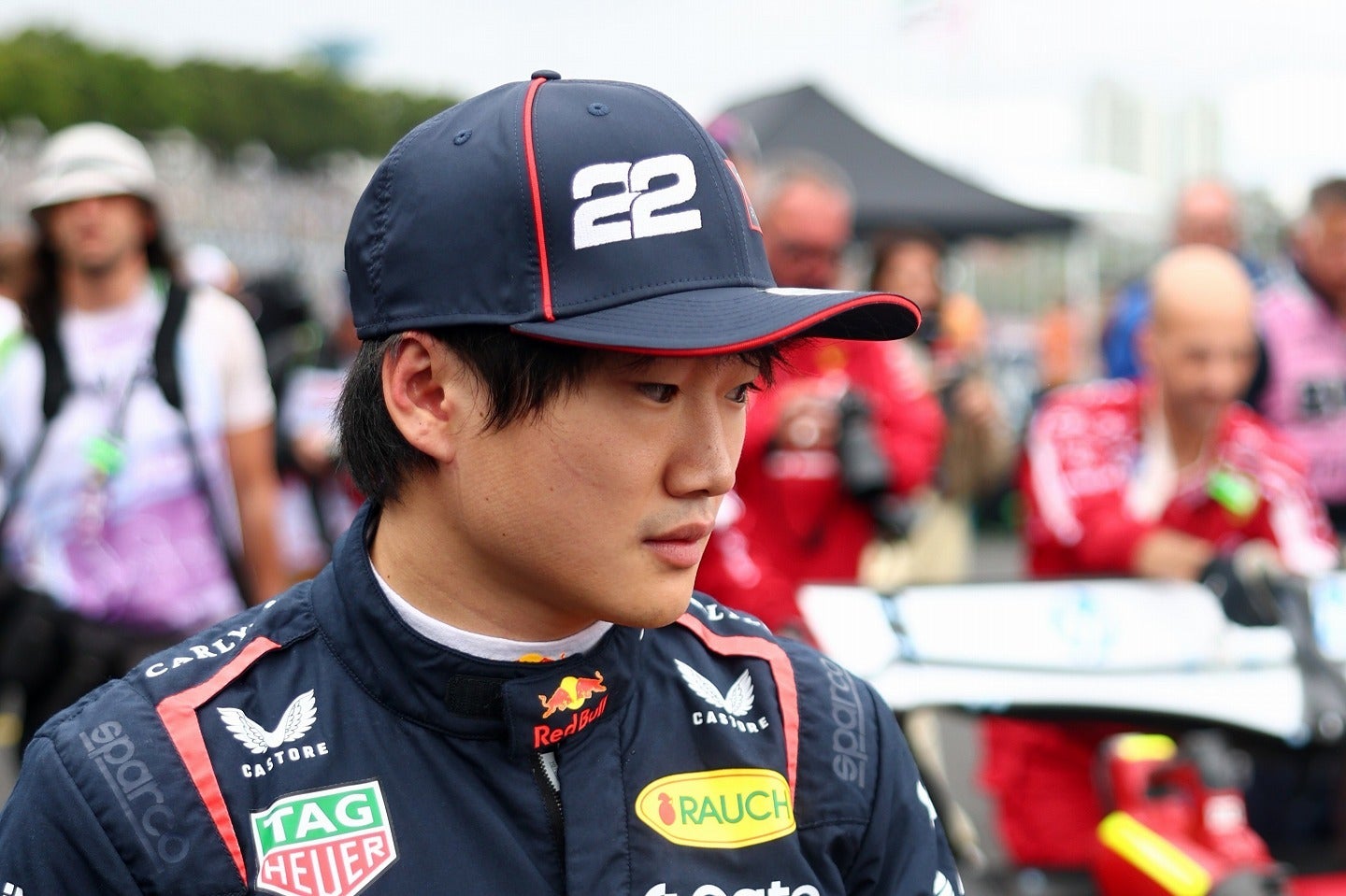 ブラジルGPで“二重ペナルティー”を食らった角田。(C)Getty Images