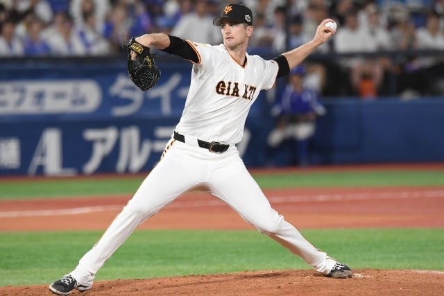 負傷離脱したグリフィンは、CSで登板できなかった。写真：鈴木颯太