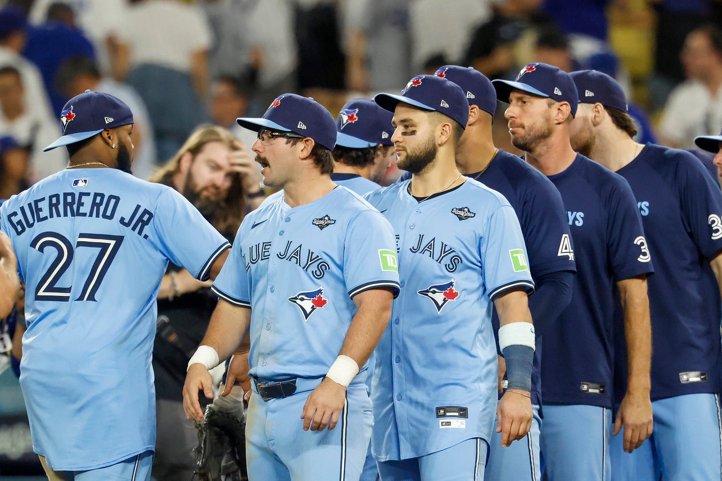 ワールドシリーズでドジャースと死闘を繰り広げたブルージェイズ。(C)Getty Images